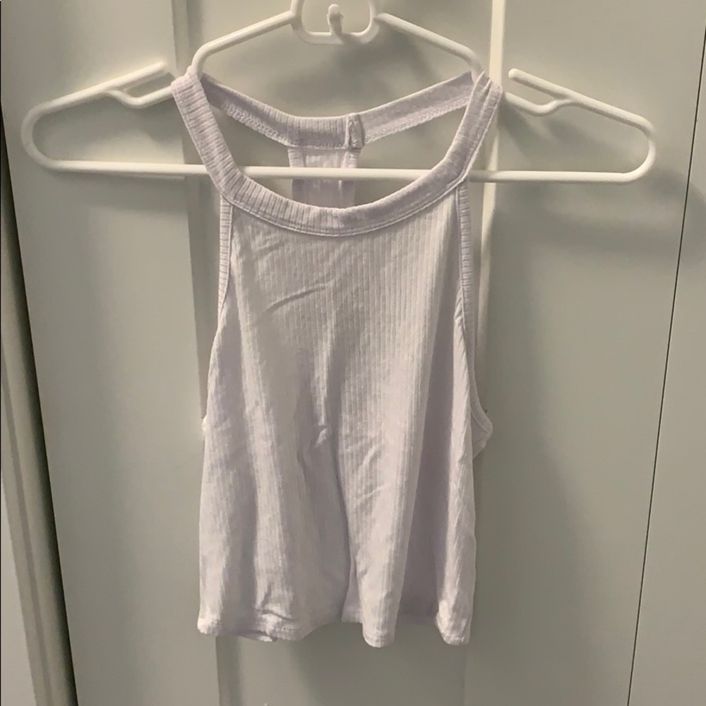 White Cropped Tank Top